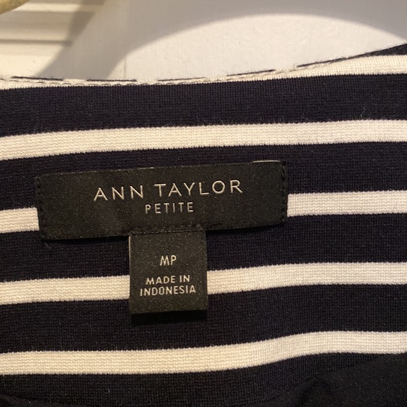 Ann Taylor navy striped jacket. MP. - Picture 2 of 6